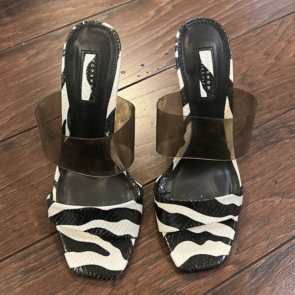 TopShop Zebra Slip on Heel